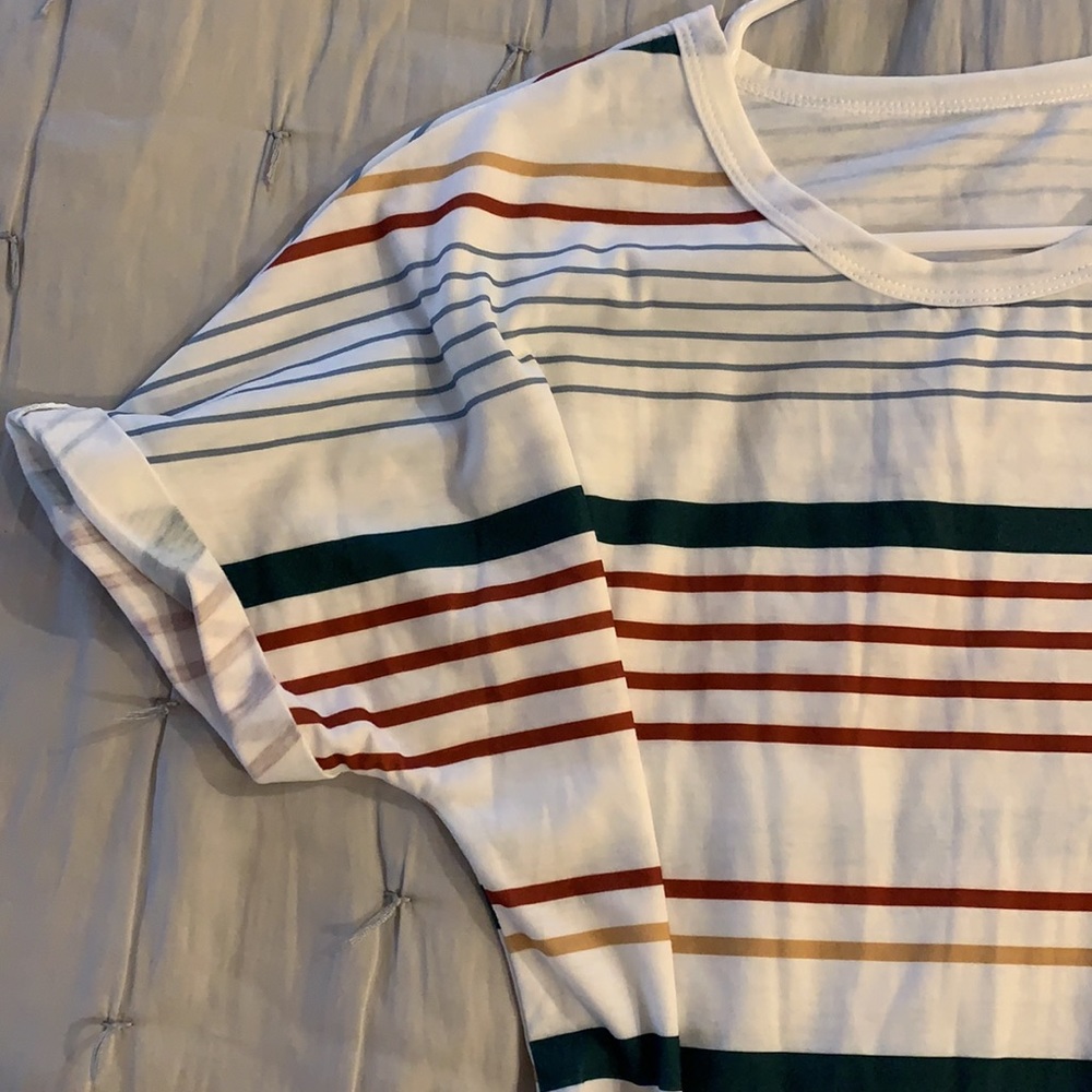Striped Crewneck T-shirt Dress